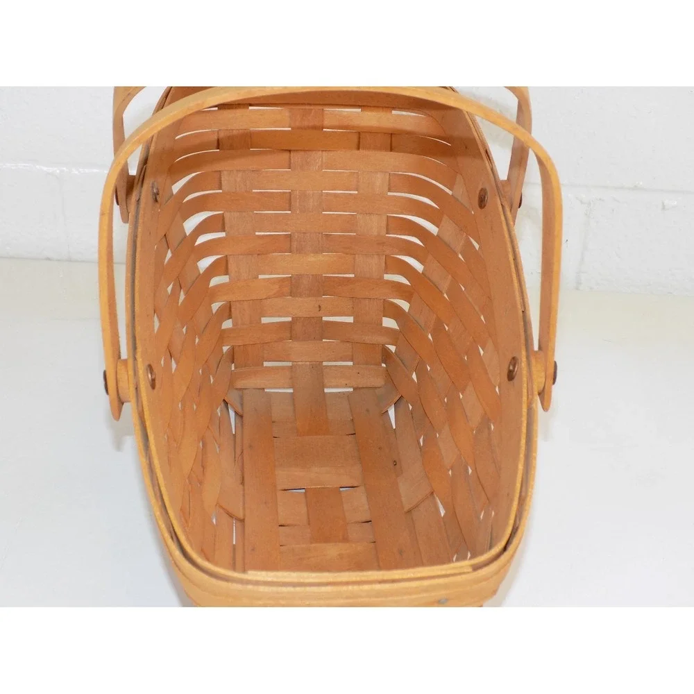 Medium Vegetable Sleigh Basket Double Handle 1990 Longaberger